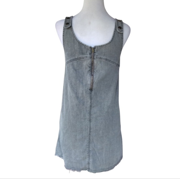 Natural Life Gray Denim JJ Jumper Pockets Adjustable Straps Size XS - Picture 4 of 9